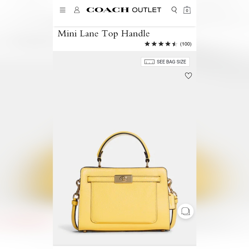 Coach Mini Lane Top Handle